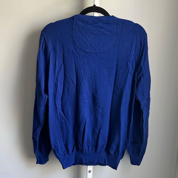 NWOT Foxcroft Blue Cashmere Blend Sweater - Picture 3 of 3